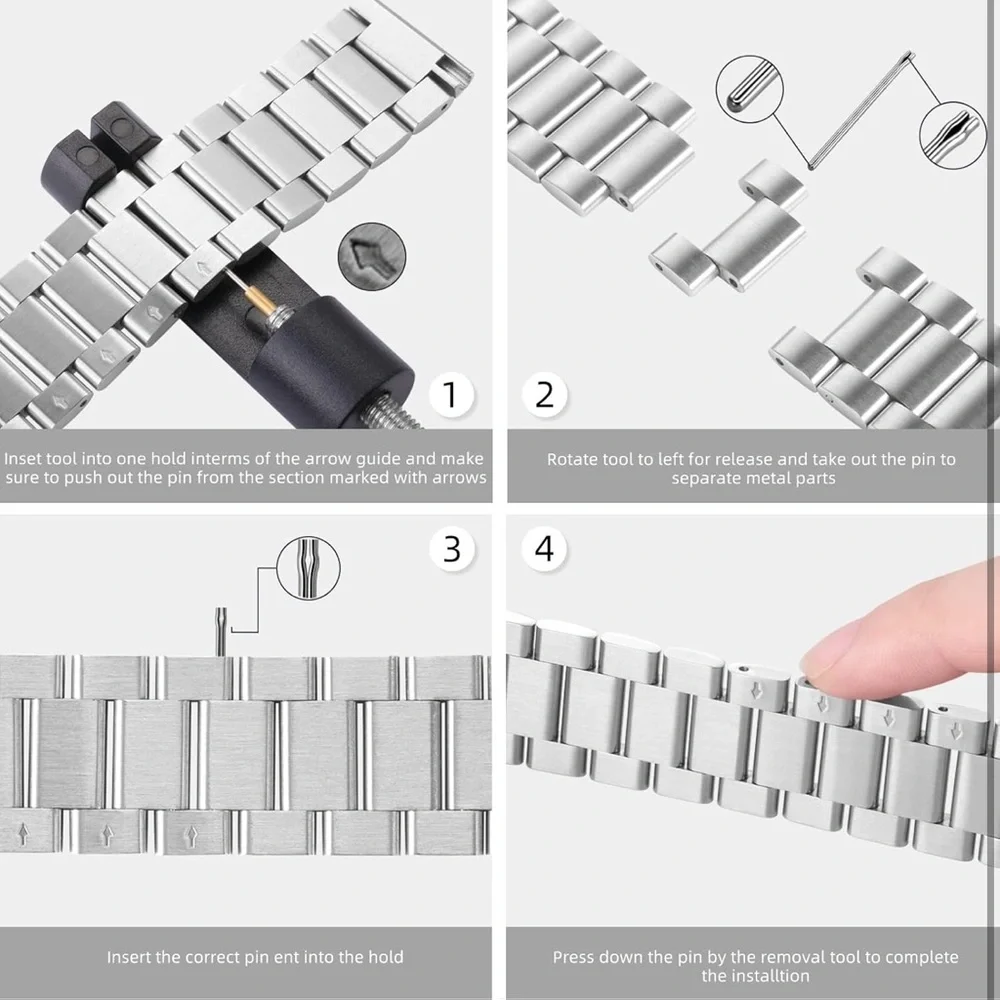 Lerobo Stainless Steel Band Compatible with Samsung Galaxy